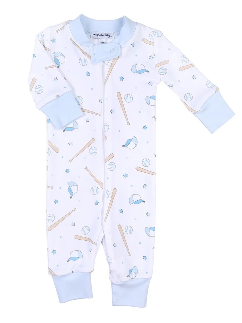 Magnolia Baby Boys All Star Baseball Print Zippy sleeper coverall pima little